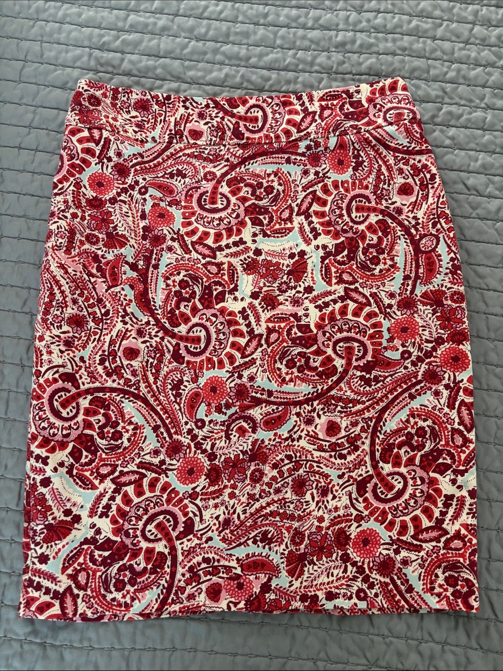 LOFT Paisley Pencil Skirt, Like New, 0P
